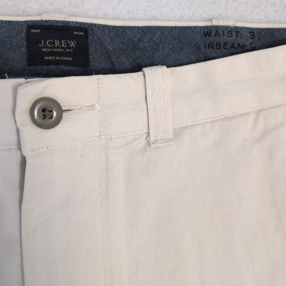 J.Crew New York Shorts Chino Pale Yellow/White Men's 31x9"‎